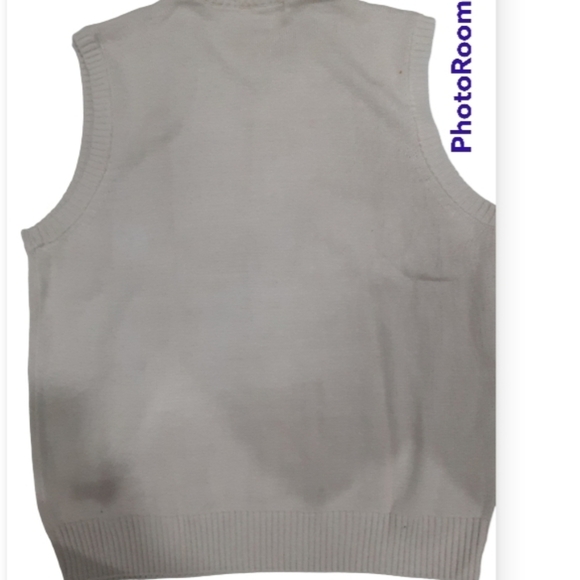 VINTAGE Light Academia Style cable knit vest size L - Picture 4 of 5